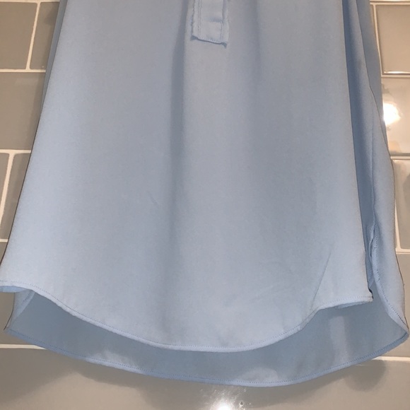 Pale Blue Flutter Sleeve LOFT Blouse - Picture 6 of 14